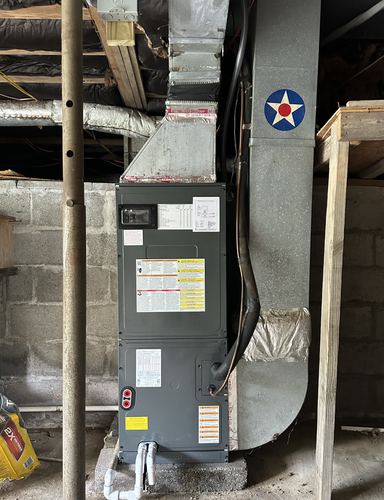 Basement air handler after