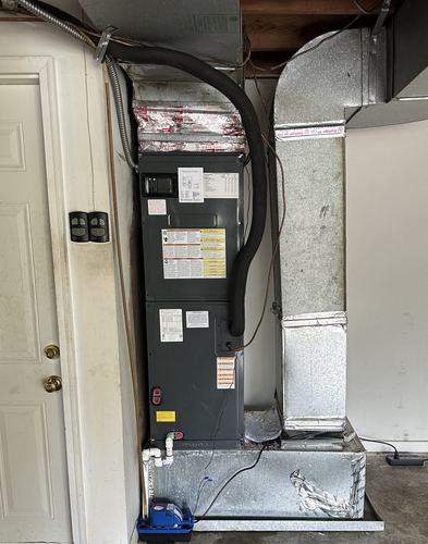 Garage HVAC equipment after